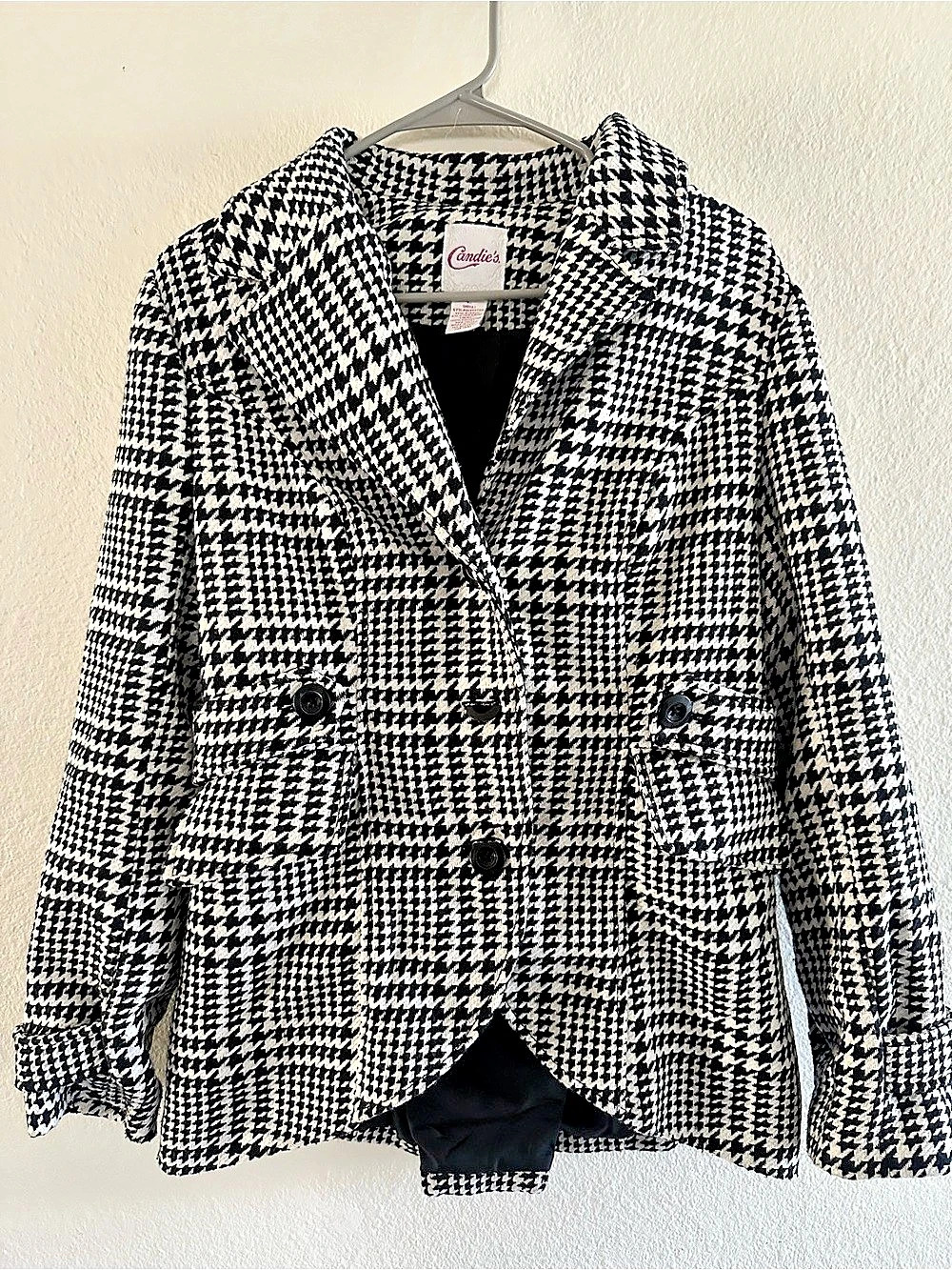 Candie's Houndstooth Black & White Like New